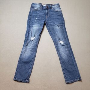 Men's UH Denim Blue Wash Distressed Jeans